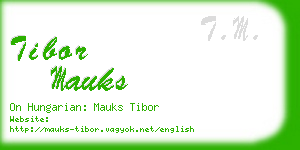 tibor mauks business card